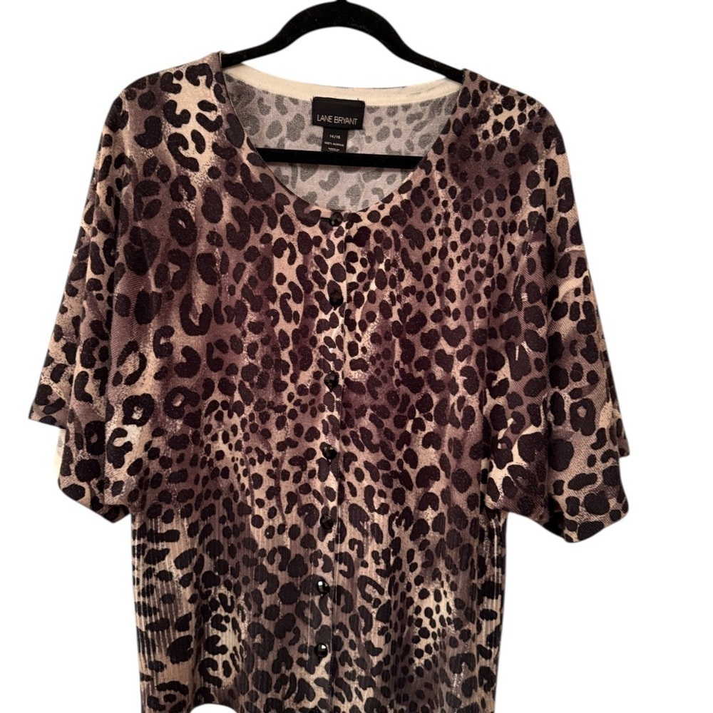 Lane Bryant Animal Print Blouse - Brown and Black